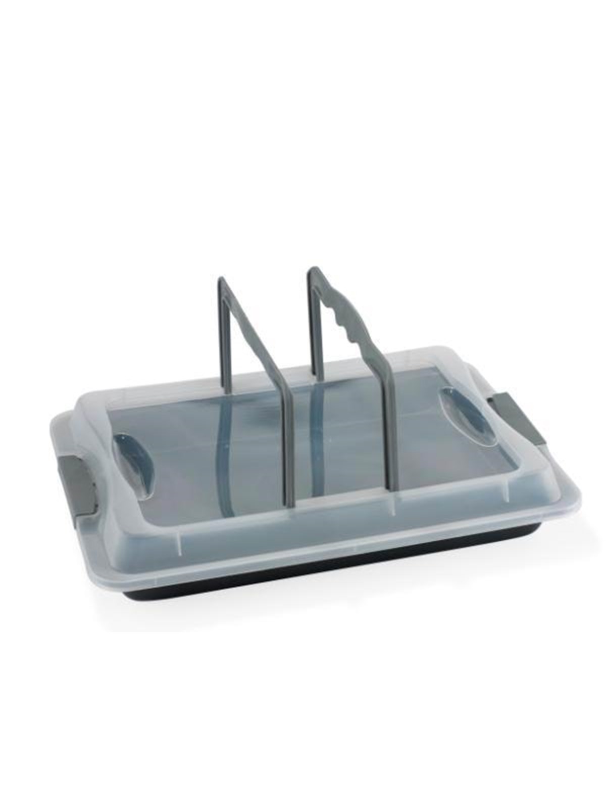 Funktion Backblech Baking pan with lid 42x29 cm grey