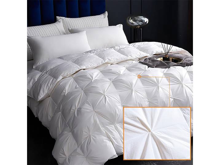 Couette Hypoallergénique en Duvet de Canard Blanc 95% Épaisse et Chaude pour l'Hiver, Couette Douce Toutes Saisons, Insert de Couette de Luxe Taille Queen et King