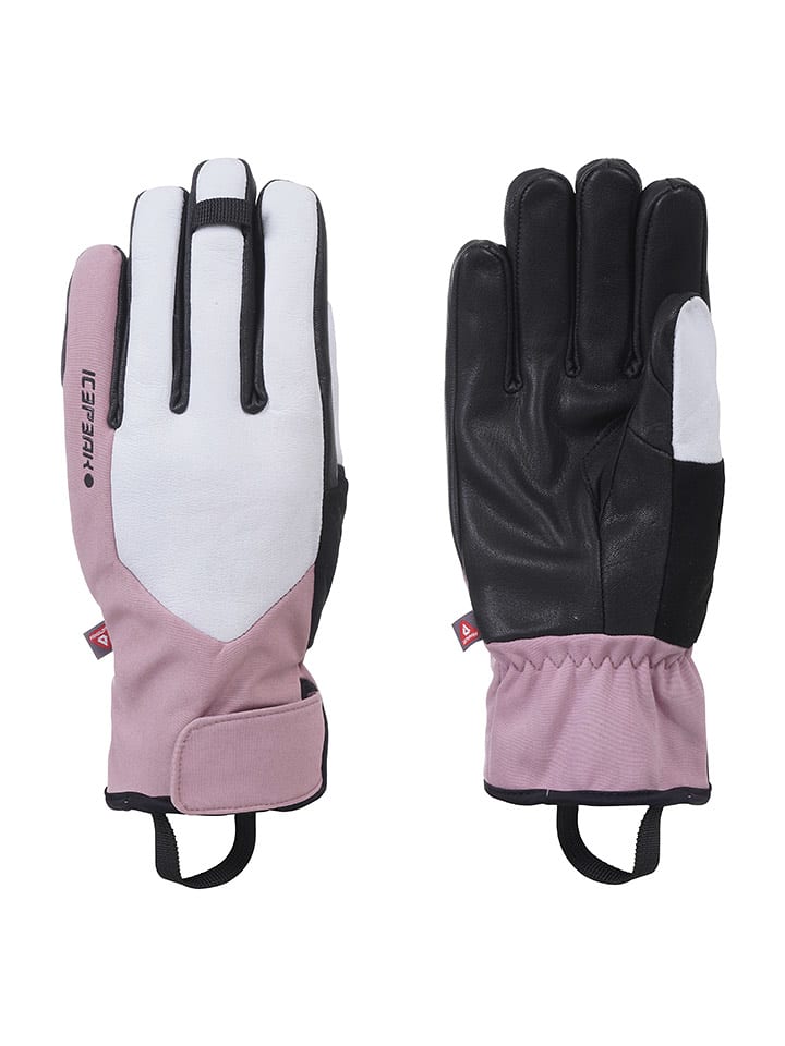 Icepeak Funktionsfingerhandschuhe "Harlingen" in Rosa/ Weiß/ Schwarz - S