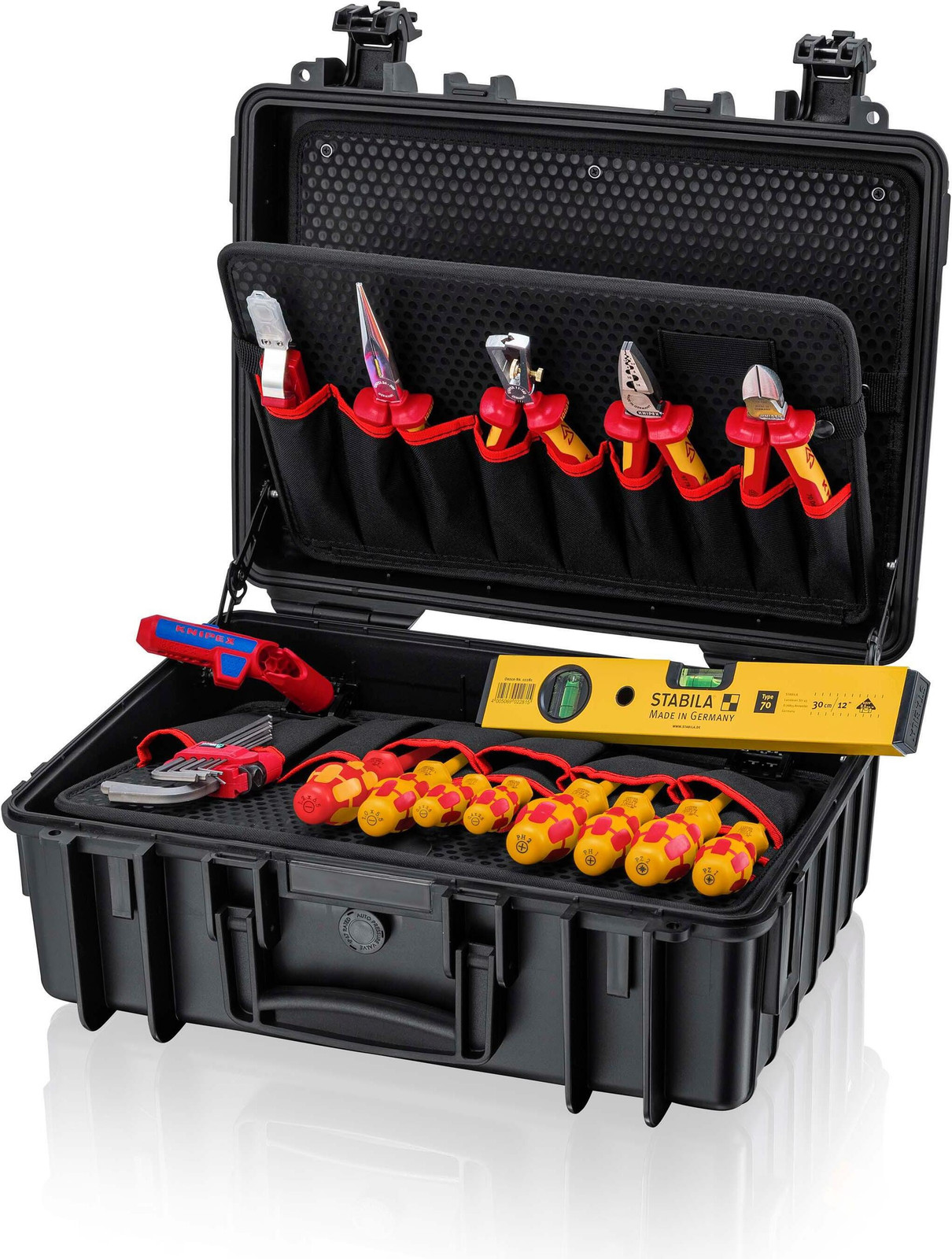 Knipex Robust23 Start Elektro gereedschapskoffer met complete inhoud