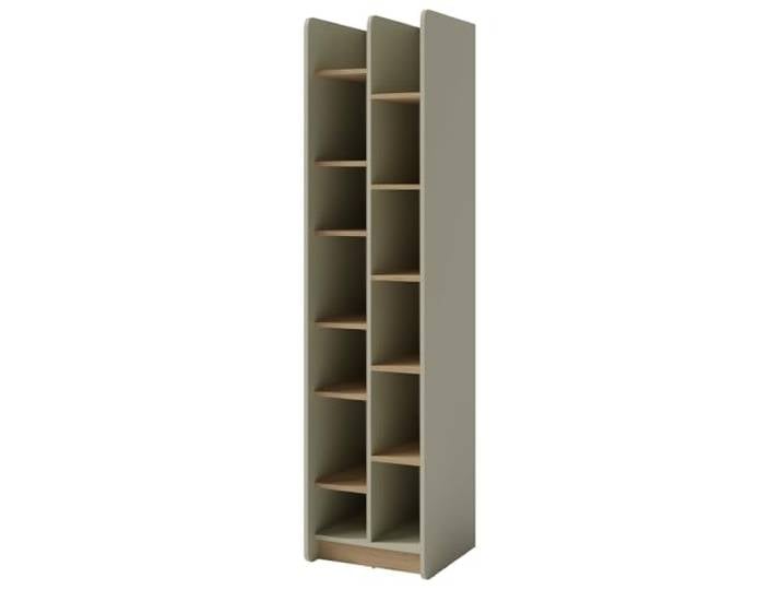 Lomadox Jugendzimmer Kinderzimmer Regal Bücherregal Standregal mit vielen offenen Föchern in grün mit Eiche