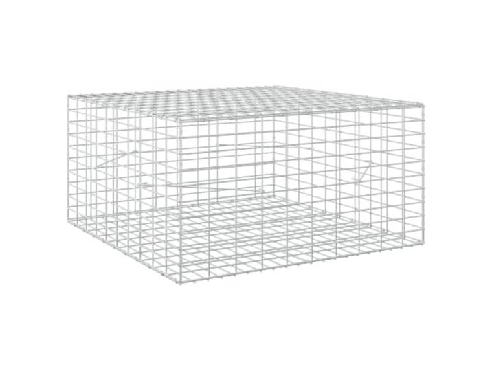 Gabion aus verzinktem Stahl, 100 x 100 x 50 cm, Draht, 5 mm, Maschenweite 5 Verzinkter Stahl, Draht 5 mm, Maschen 5 x 10 cm, Haken und Clips, Außenbereich, Garten, Mauer
