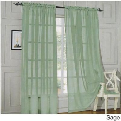 Elegant Comfort 84-inch Window Sheer Curtain Panel Pair - 60 x 84
