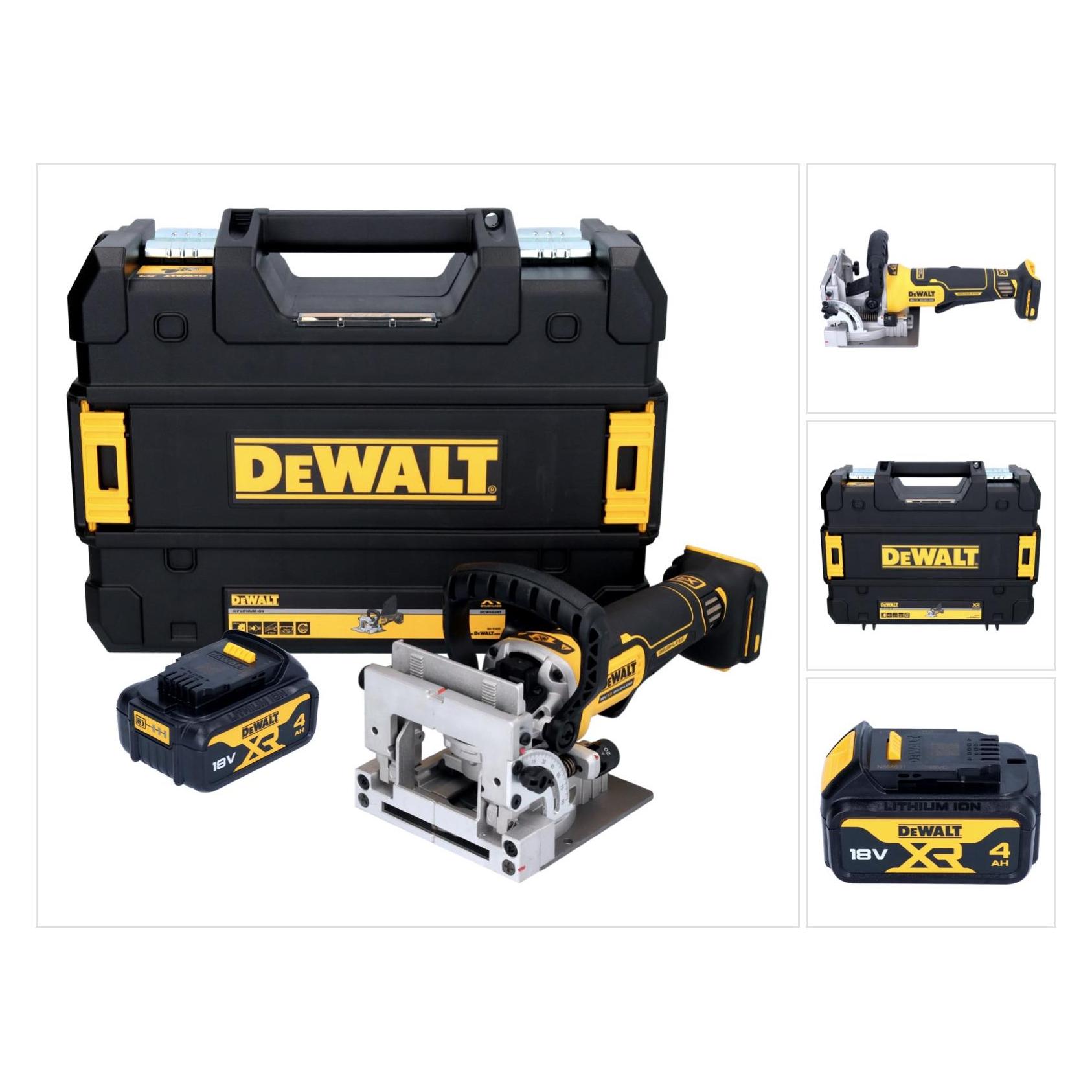DeWalt DCW 682 NT Akku Flachdübelfräse 18 V 102 x 20 mm Brushless + 1x Akku 4,0 Ah + TSTAK - ohne (Flachdübelfräse) (40727357)