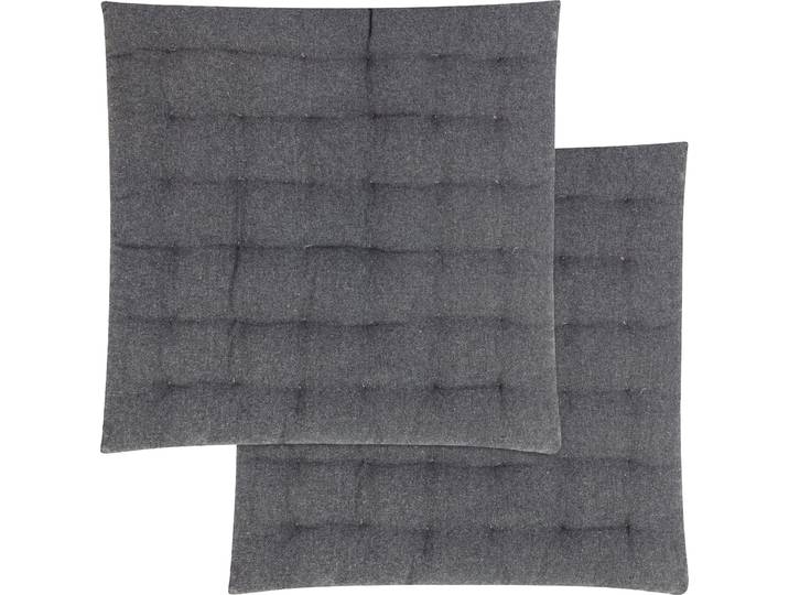 Stuhlkissen MAGMA HEIMTEX Freya , grau (anthrazit, unifarben), B:40cm H:4cm L:40cm, Baumwolle, Dekokissen_Sitzkissen_Kissenhüllen, Stuhlkissen, mit toller Steppung