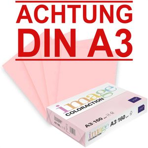 Antalis Kopierpapier Image Coloraction Tropic A3, 160g/qm, hellrosa, 250 Blatt