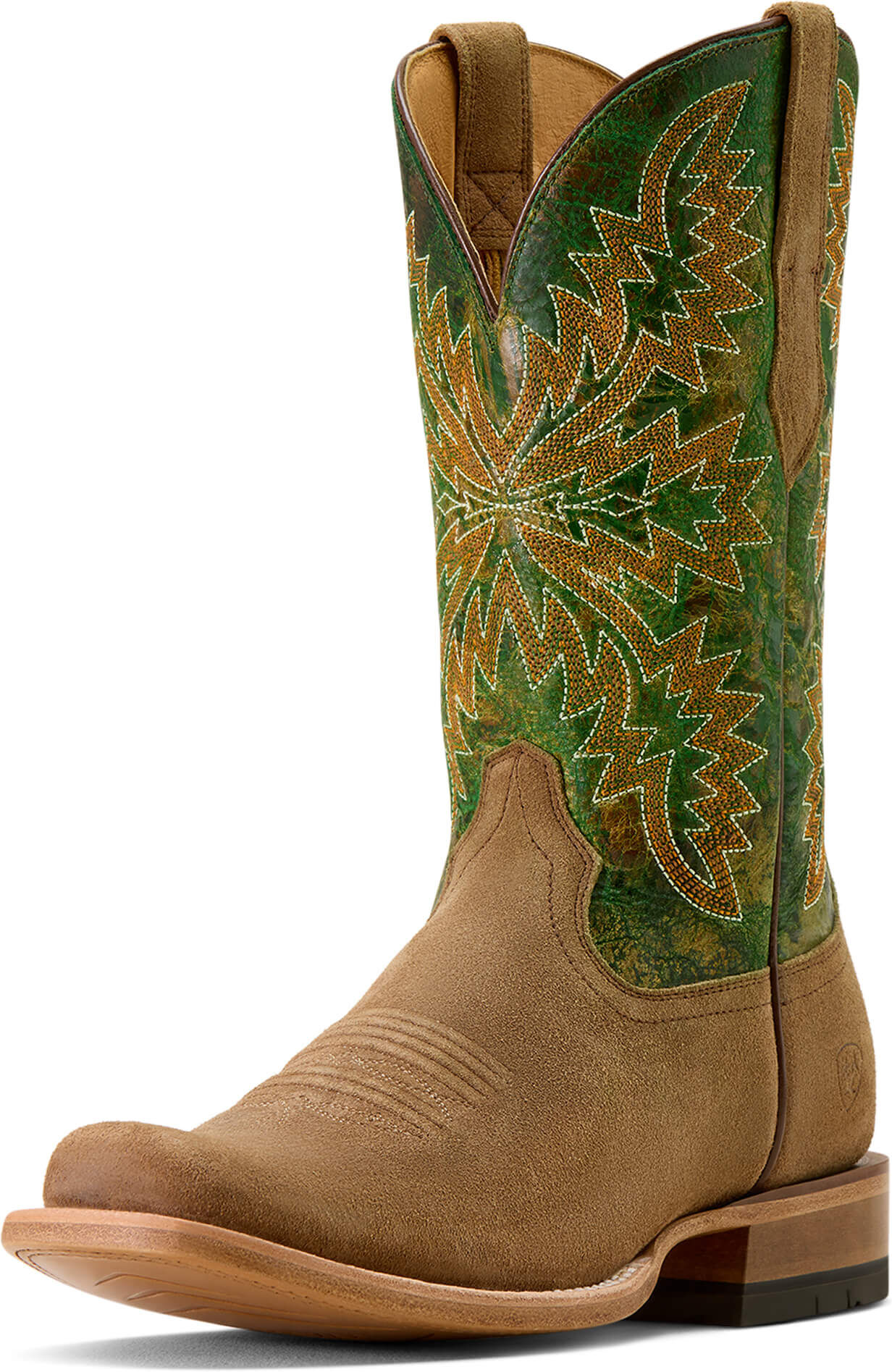 Men's South Fork Cutter Toe Cowboy Boots in Timber Tan Roughout Forest Glow Leather, Size: 12 EE / Wide by Ariat