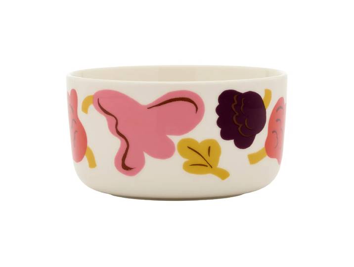 Marimekko Kukasta Kukkaan bol White-pink-terrac-plum, 50 cl