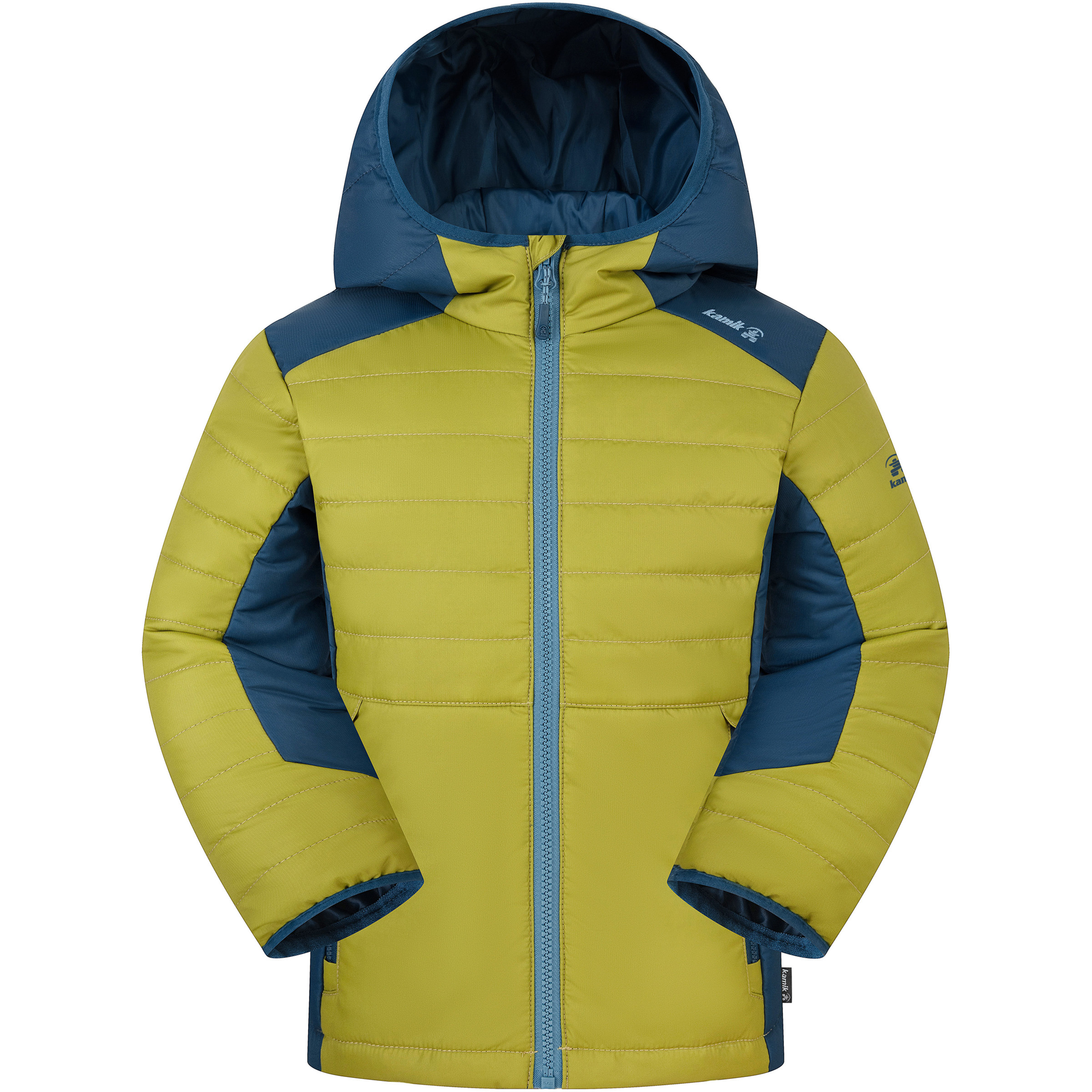 Kamik Neel Kinder Isolationsjacke gelb Größe 128 Trekking Winddicht