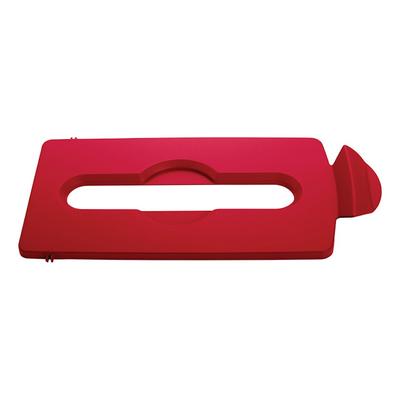 Papierdeckeleinsatz mit verlängerter Öffnung für Rubbermaid Slim Jim Recycling-Station | HxBxT 1,3x20,3x42cm | Polypropylen | Rot von PROREGAL