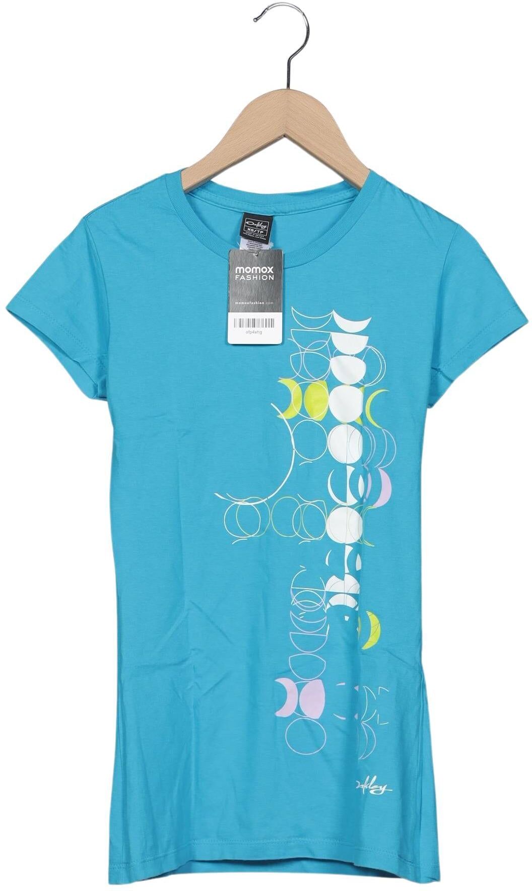 O Neill Damen T-Shirt, Blau, Gr. XS, Baumwolle - Second Hand