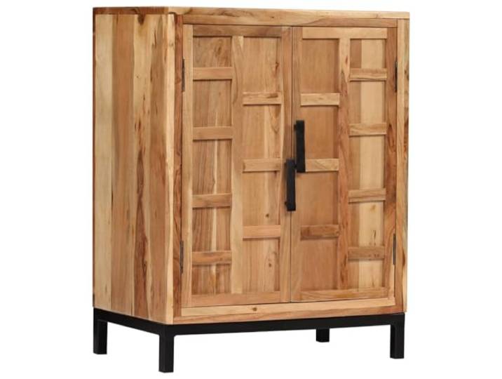 HEFZGDB Massivholz Sideboard mit Stauraum aus massivem Akazienholz, Sideboard Akazie massiv geölt in Braun, Massivholz Akazie Braun