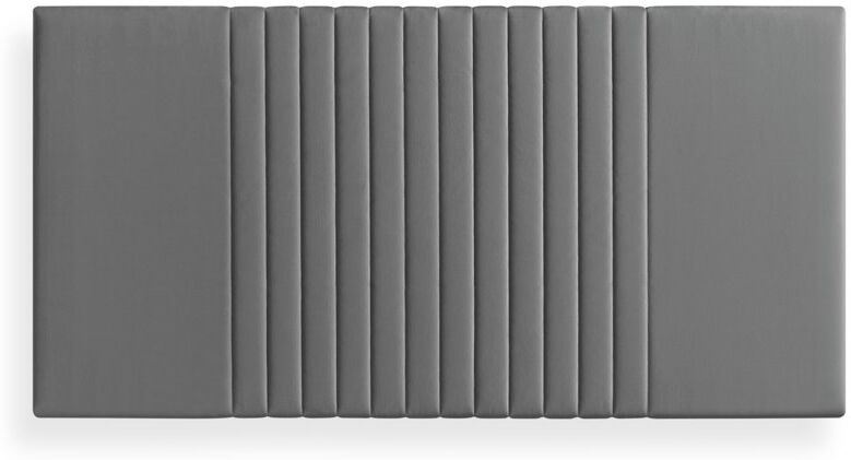 Brayden Studio Upholstered Velvet Panel Headboard Anthracite Single (3')