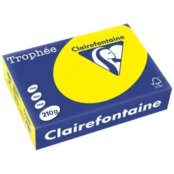 Clairalfa, Kopierpapier, Multifunktionspapier Troph‚e, A4, kanariengelb (A4, 210 g/m2)