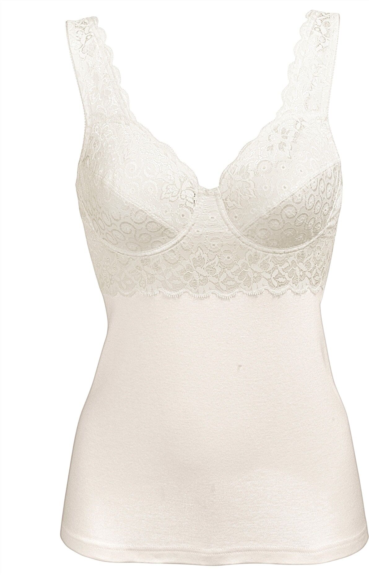 BH-Hemd NINA VON C., Damen, Gr. 75, Cup C, beige (champagner), 100% Baumwolle, BHs BH-Hemd champagner 75, Cup C