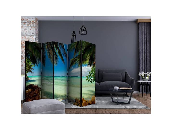 Paravent Relaxing on the beach Polaire Multicolore 225 x 172 x 3cm
