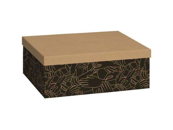 Stewo Geschenkkarton Taio - Farbe: braun/schwarz - Material: Papier - 852