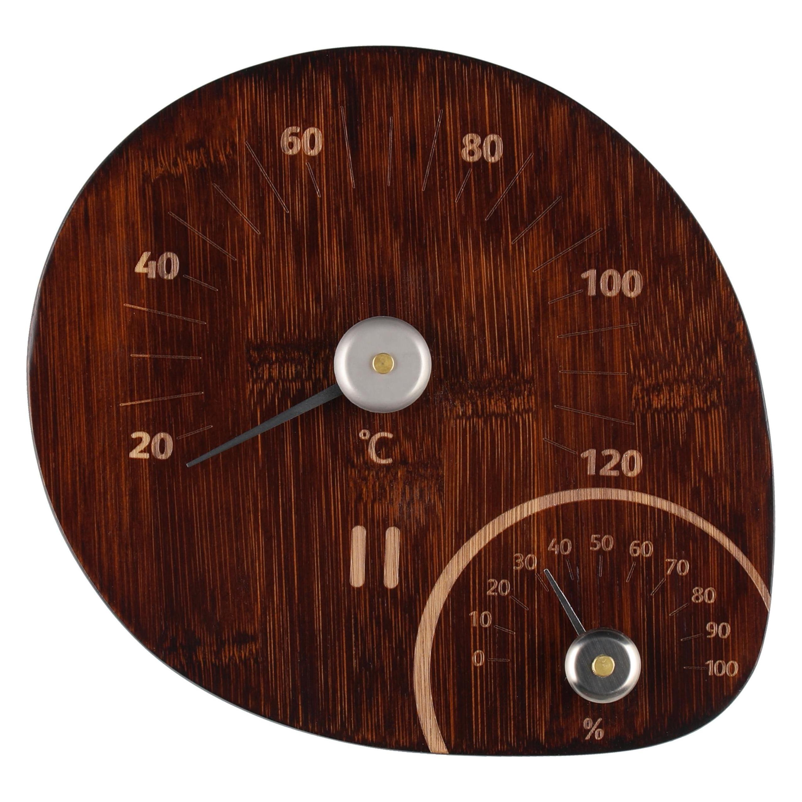 Rento Sauna thermometer with humidity meter, brown (000101106828)