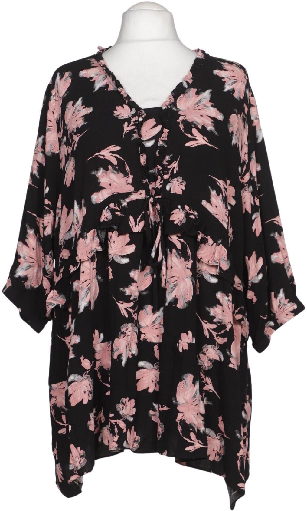 Ulla Popken Damen Bluse, Mehrfarbig, Gr. 5Xl, Viskose - Second Hand