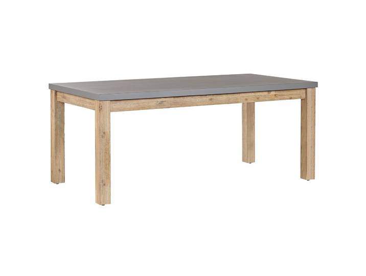 GARTENTISCH Beton/Akazienholz 180/90 cm Ostuni