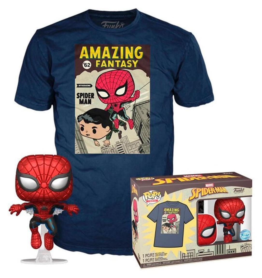 Loungefly Funko Pop! Marvel Spider-Man Figuurset met T-shirt Comic Cover Editie