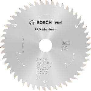 Bosch Kreissägeblatt PRO Aluminium, 2608837754, 136 x 20mm, 50 Zähne, für Aluminium