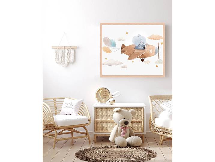 home24 Afbeelding Funny Elephant 53 x 63cm meerdere kleuren