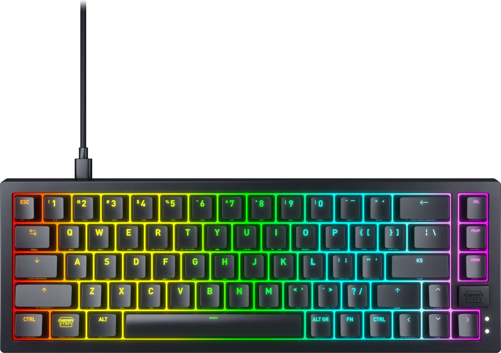Xtrfy Cherry K5V2 mechanisch toetsenbord, bekabeld, US-layout, zwart, MX Red switches