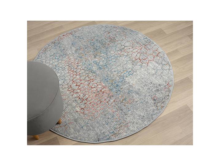 Kurzflorteppich Multicolor 120 x 120cm Mischgewebe