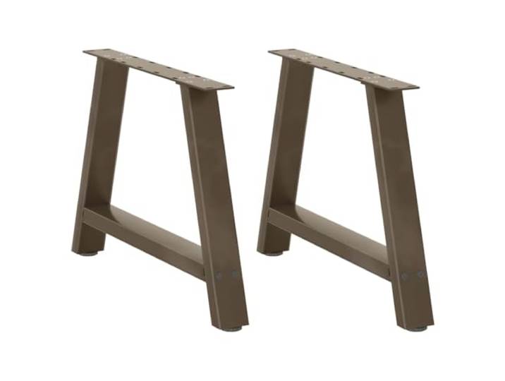 hliofuir Couchtischbeine A-Form 2er Set 60x43 cm Tischbeine aus Stahl Robuste Tischuntergestelle aus Stahl im A-Design für Wohnzimmer & DIY Möbel. Inklusive Höhenversteller & Schrauben.