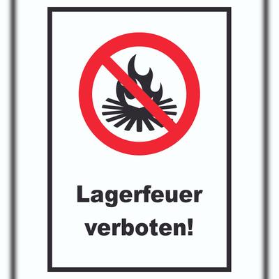 HB-Druck Lagerfeuer verboten Schild A0 (841x1189mm)