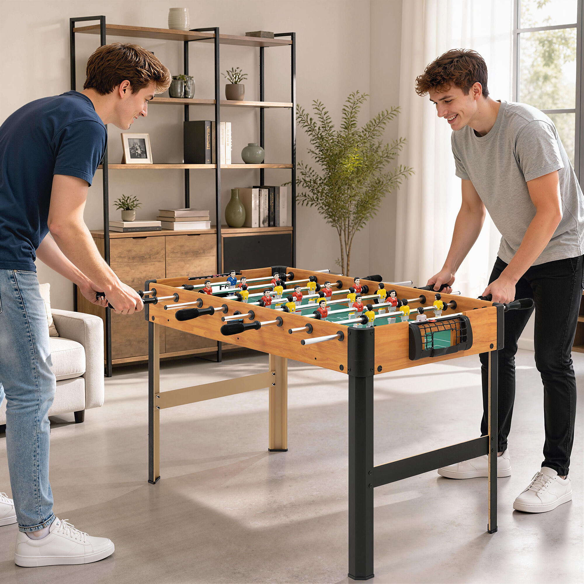 Altro Biliardino Calcio Balilla Per Bambini Con Manopole Antiscivolo, Segnapunti E Palline, 118x104x69cm