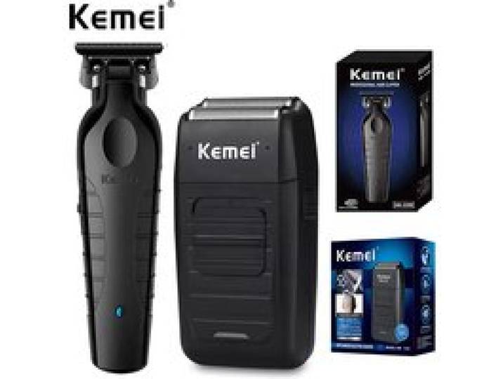 Kemei Professionele Elektrische Haarkapper USB Oplaadbare Baardtrimmer Heren Elektrische Scheerapparaat KM-2299 KM-1102 Set