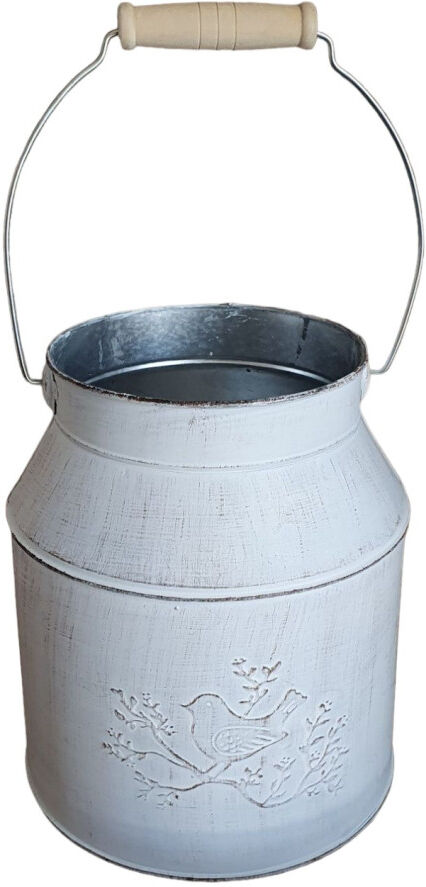 FD Pflanzgefäß Kanne Zink 18 x 16 x 16 cm grau