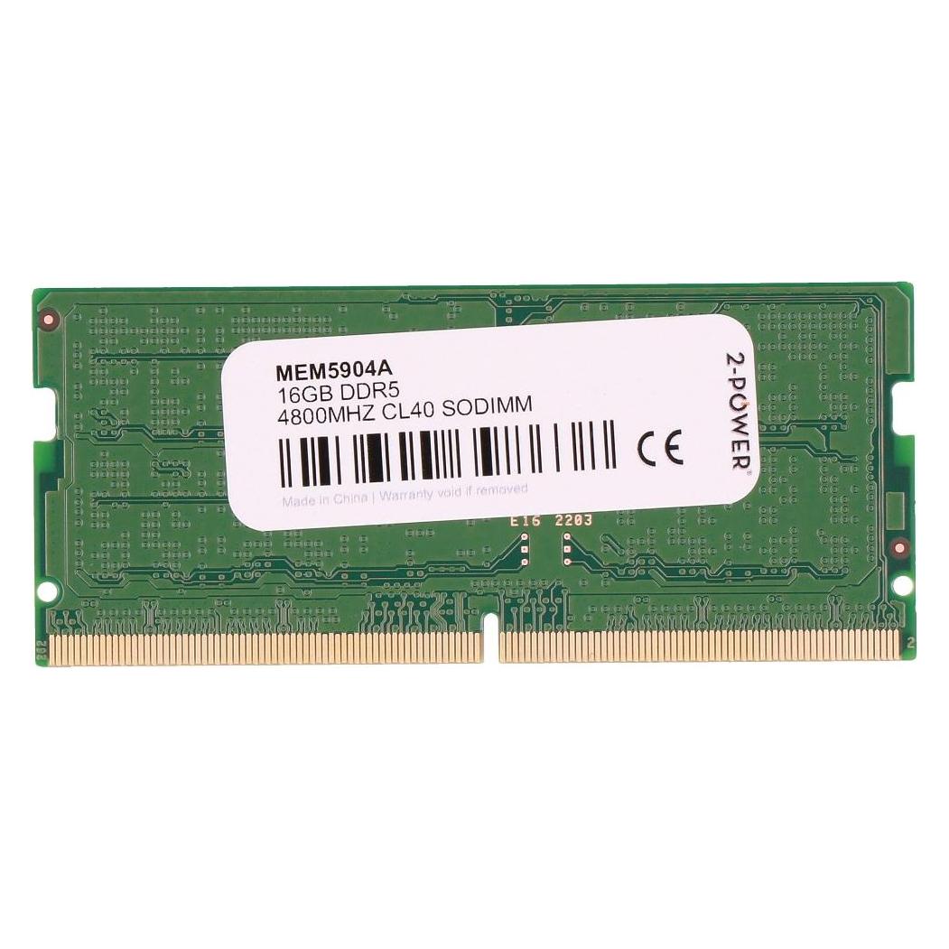 2-Power 16GB DDR5 4800MHz CL40 SoDIMM (1 x 16GB, 4800 MHz, DDR5-RAM) (MEM5904A)