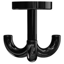 Hewi 477 Haken 477.90.05190 3-fach, drehbar, bis 15mm Dicke, tiefschwarz