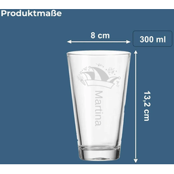 Gravur CIAO Trinkglas 300 ml - Prinzenmütze