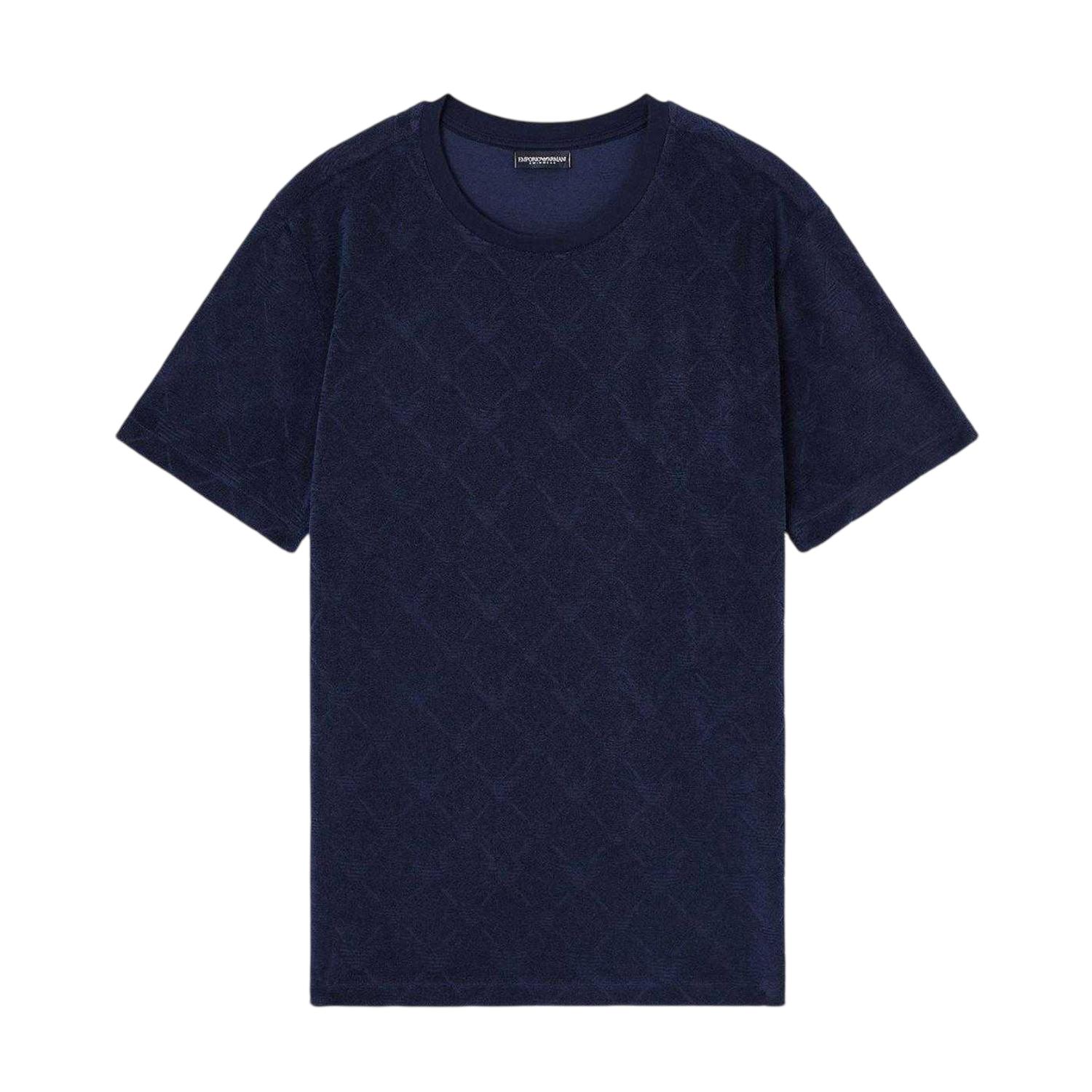 Emporio Armani EA7 - T-Shirt für Herren, Diamant Jacquard (Marine)