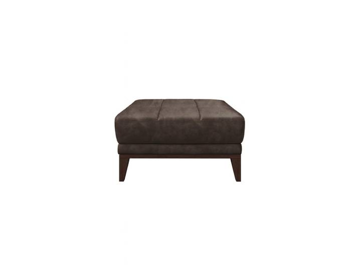 Pouf en cuir naturel marron