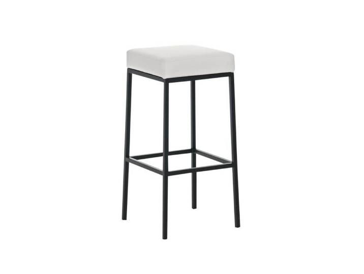 CLP Tabouret de Bar en métal noir MONTREAL B80 avec 4 pattes Hauteur de l'assise: 80 cm 14 couleurs de rembourrage au choix85 c...
