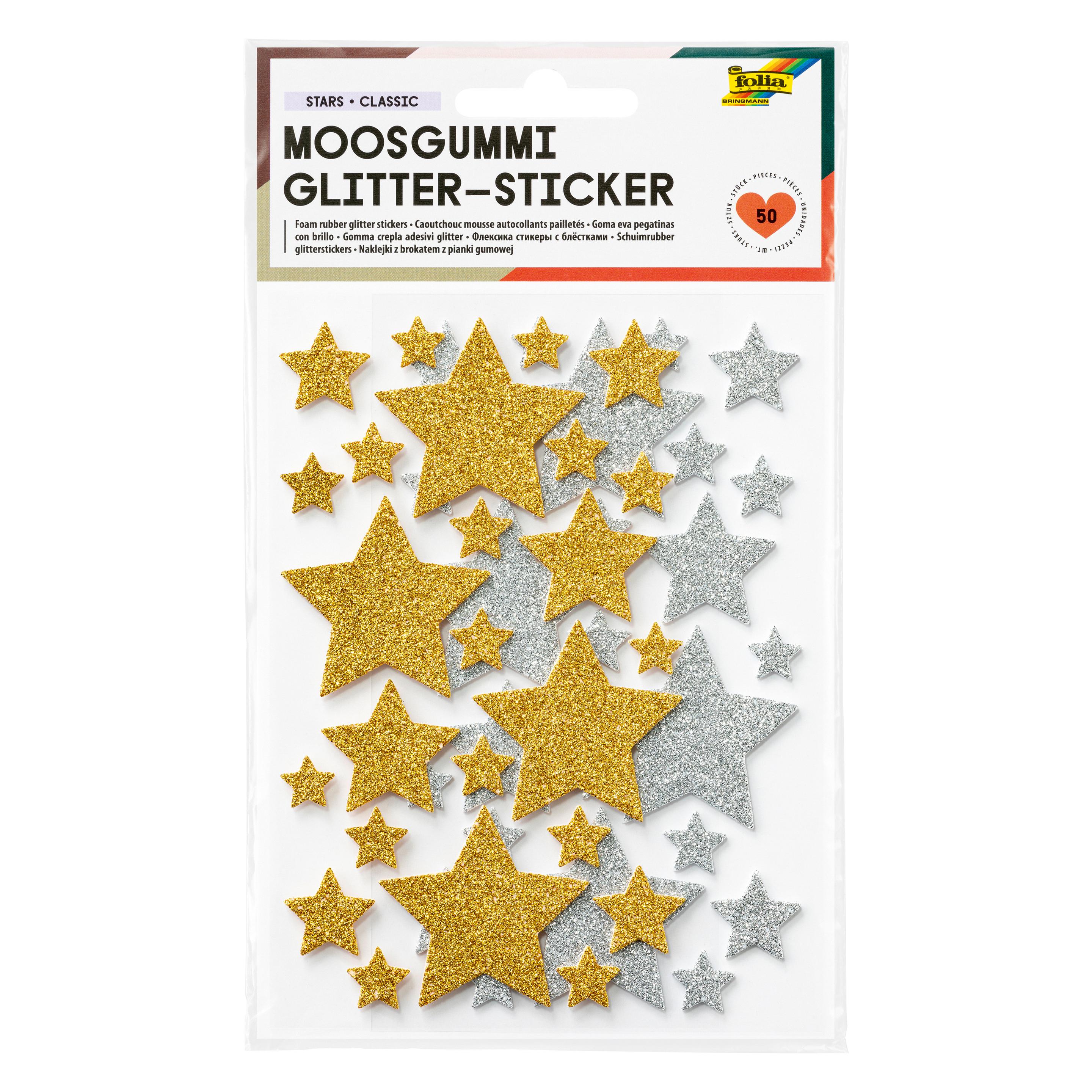 Folia Moosgummi Glitter-Sticker (23777)