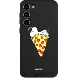 Nivocase Handyhülle für Samsung Galaxy S23+ Hülle NIVOpure Case Schwarz Pizza Peanuts Snoopy (Samsung Galaxy S23+), Smartphone Hülle, Schwarz