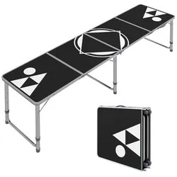 Outsunny Bierpong Tisch Campingtisch klappbarer Klapptisch für Garten, Balkon