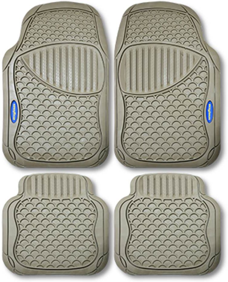 Conjunto de tapetes de borracha Goodyear Beige para automóvel