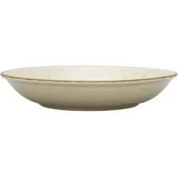 Lubiana Set 12 Teller tief, Serie Hotel, cremefarben, braun gesprenkelt, Ø 230 mm