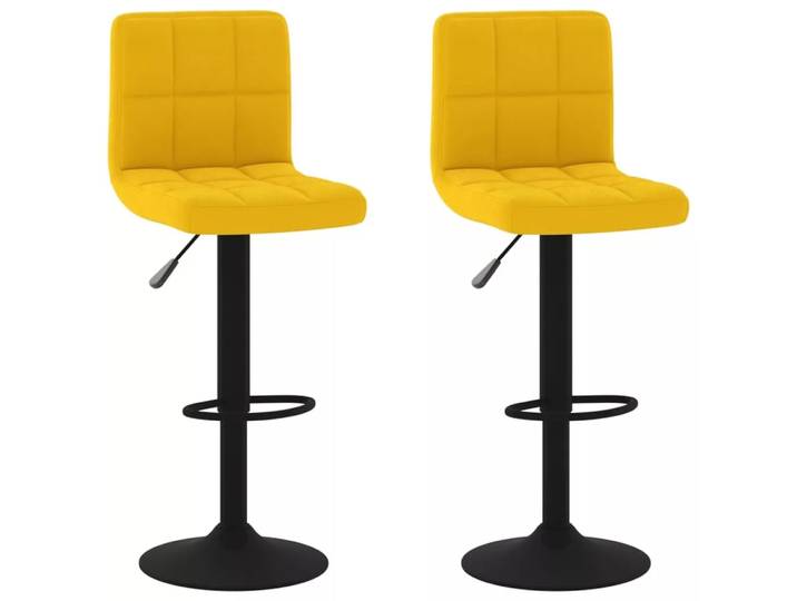 VidaXL - Barhocker samt, One Size, Gelb Bunt