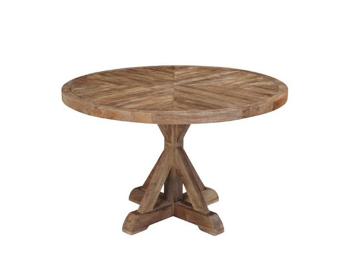 baario Esstisch Klostertisch CHATEAU 100cm, rustikal Ø100cm massiv Holz Esstisch