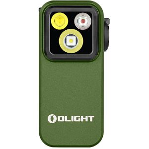 Olight Arbeitsleuchte Oclip Pro grün, LED, 500 Lumen, IPX6 wasserdicht, mit Magnet, Rotlicht & Akku