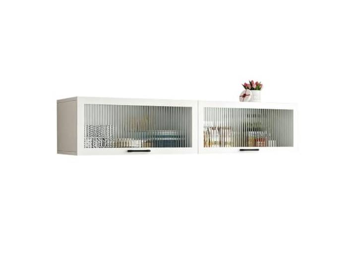 WNGJZZYC Küchen‑Glas‑Aufbewahrungsschrank, Hochklapp‑Türen Wandhängendes Massivholz‑Display‑Ständer, Vorrats‑Aufbewahrung Und Badezimmer‑Deko Wandschrank(140x20x30cm/55x8x12in)