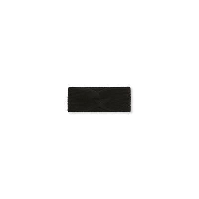 Stirnband CALVIN KLEIN "CK METAL WOOL TWIST HEADBAND", Damen, schwarz, Strick, Wollmischung, unifarben, Mützen Stirnband, aus weichem Strick